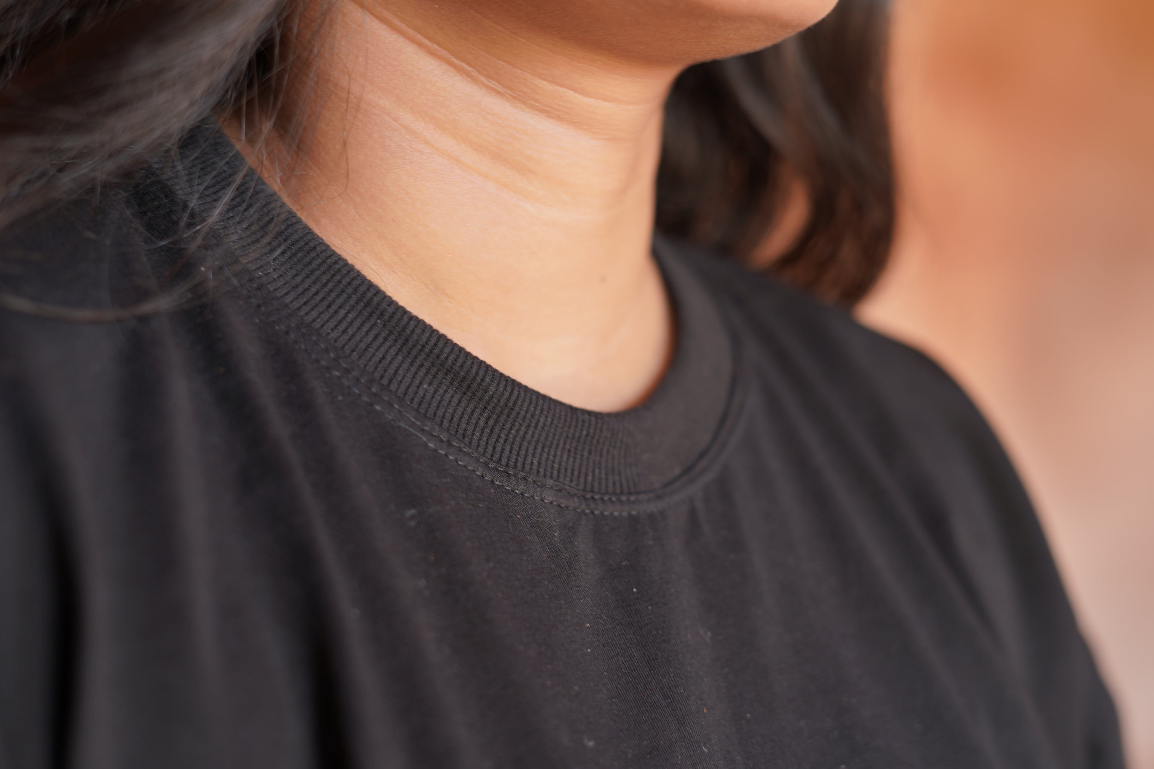 Bloom - Black Oversized Boxy Fit Unisex T-Shirt
