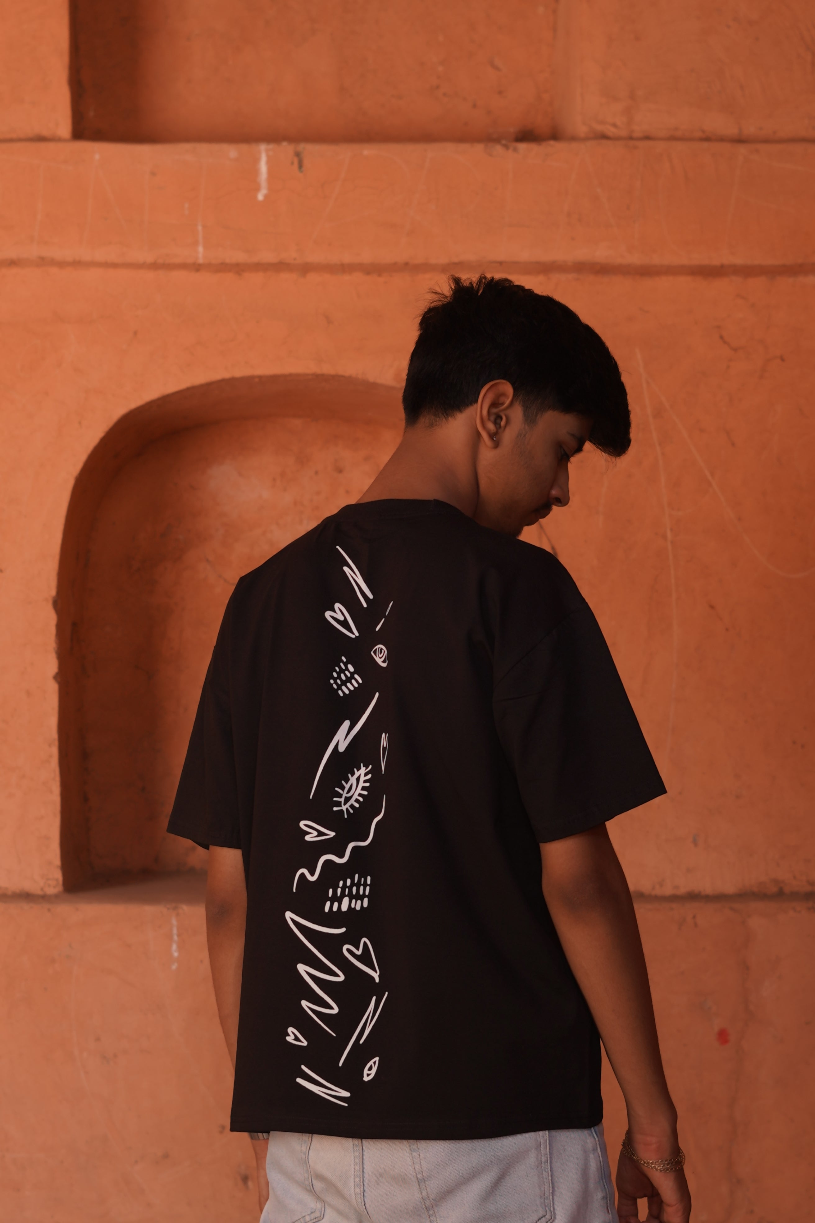 Way Of Life - Black Oversized Boxy Fit Unisex T-Shirt