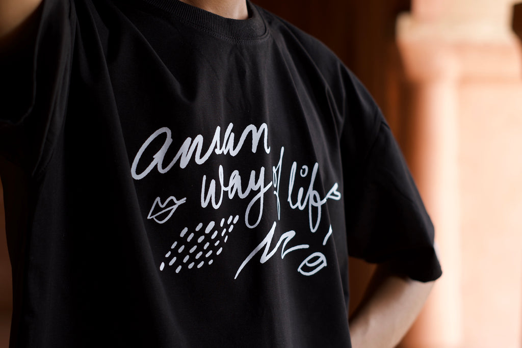 Way Of Life - Black Oversized Boxy Fit Unisex T-Shirt