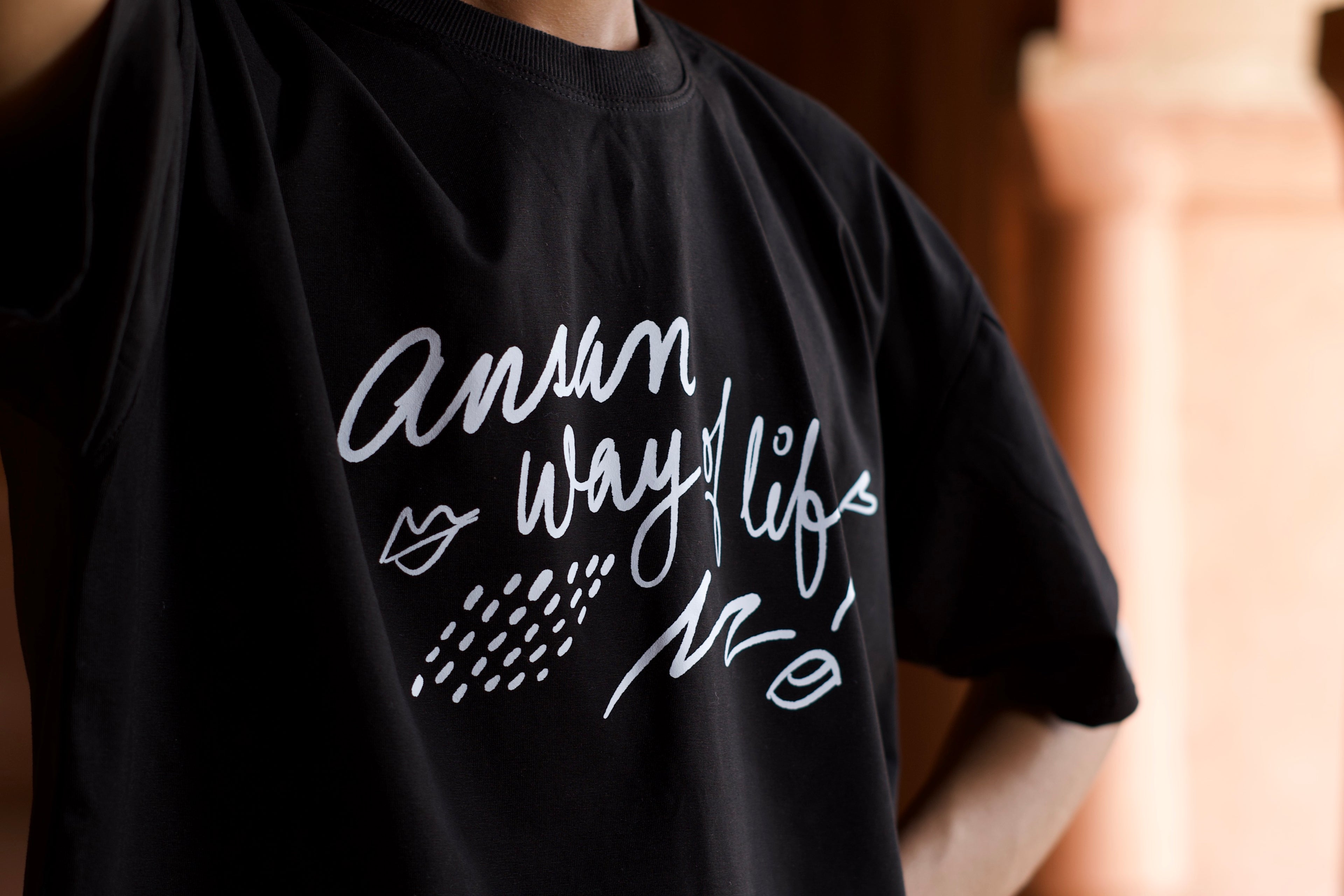 Way Of Life - Black Oversized Boxy Fit Unisex T-Shirt