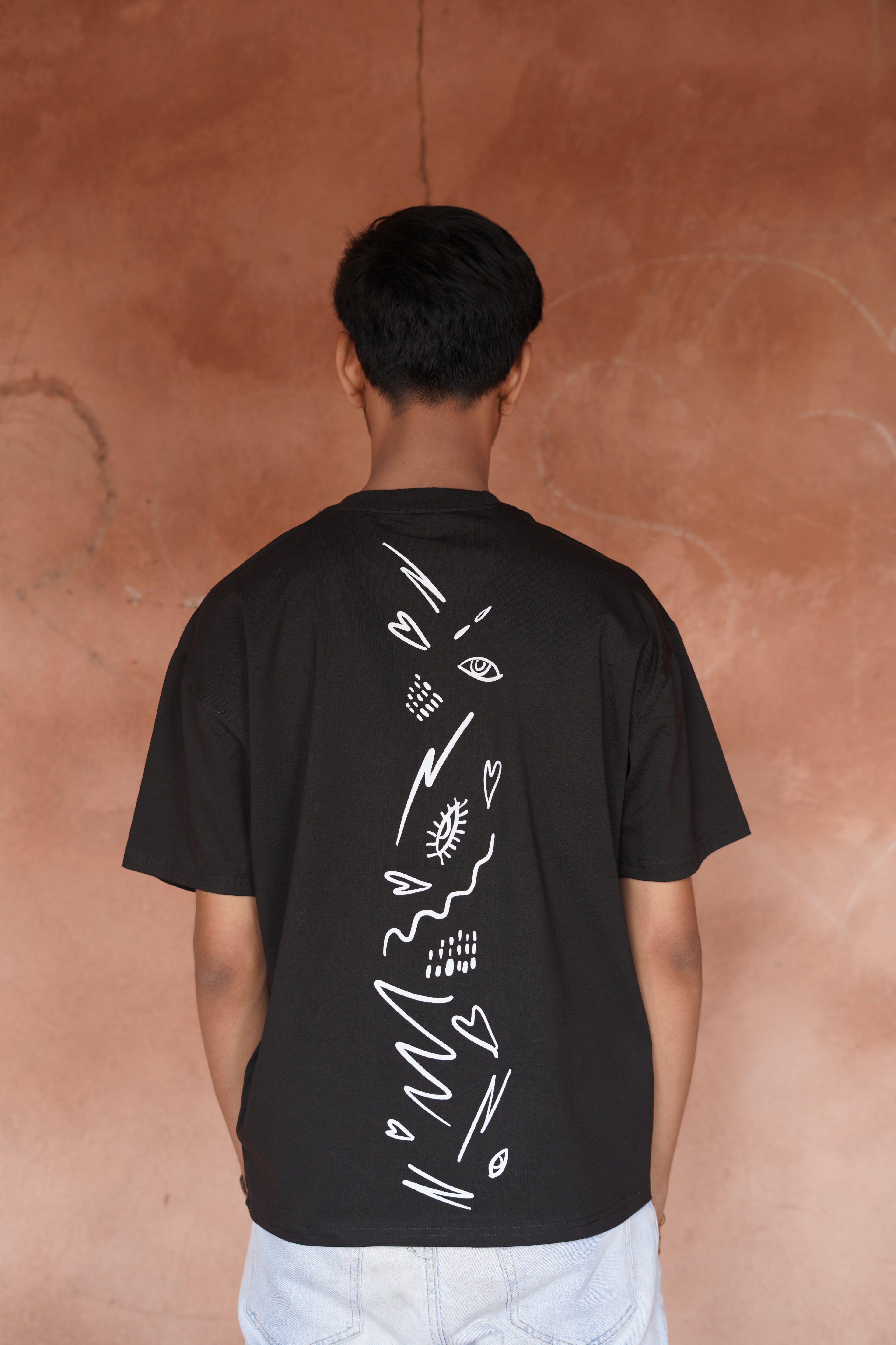 Way Of Life - Black Oversized Boxy Fit Unisex T-Shirt