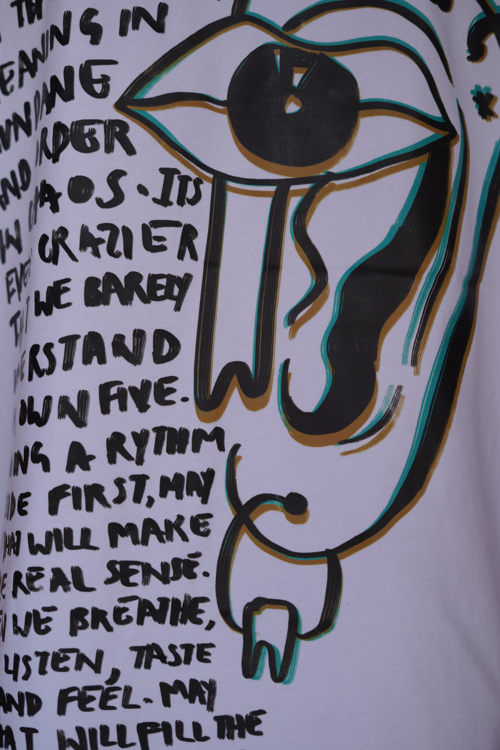 Does It Make Sense - White Oversized Boxy Fit Unisex T-Shirt