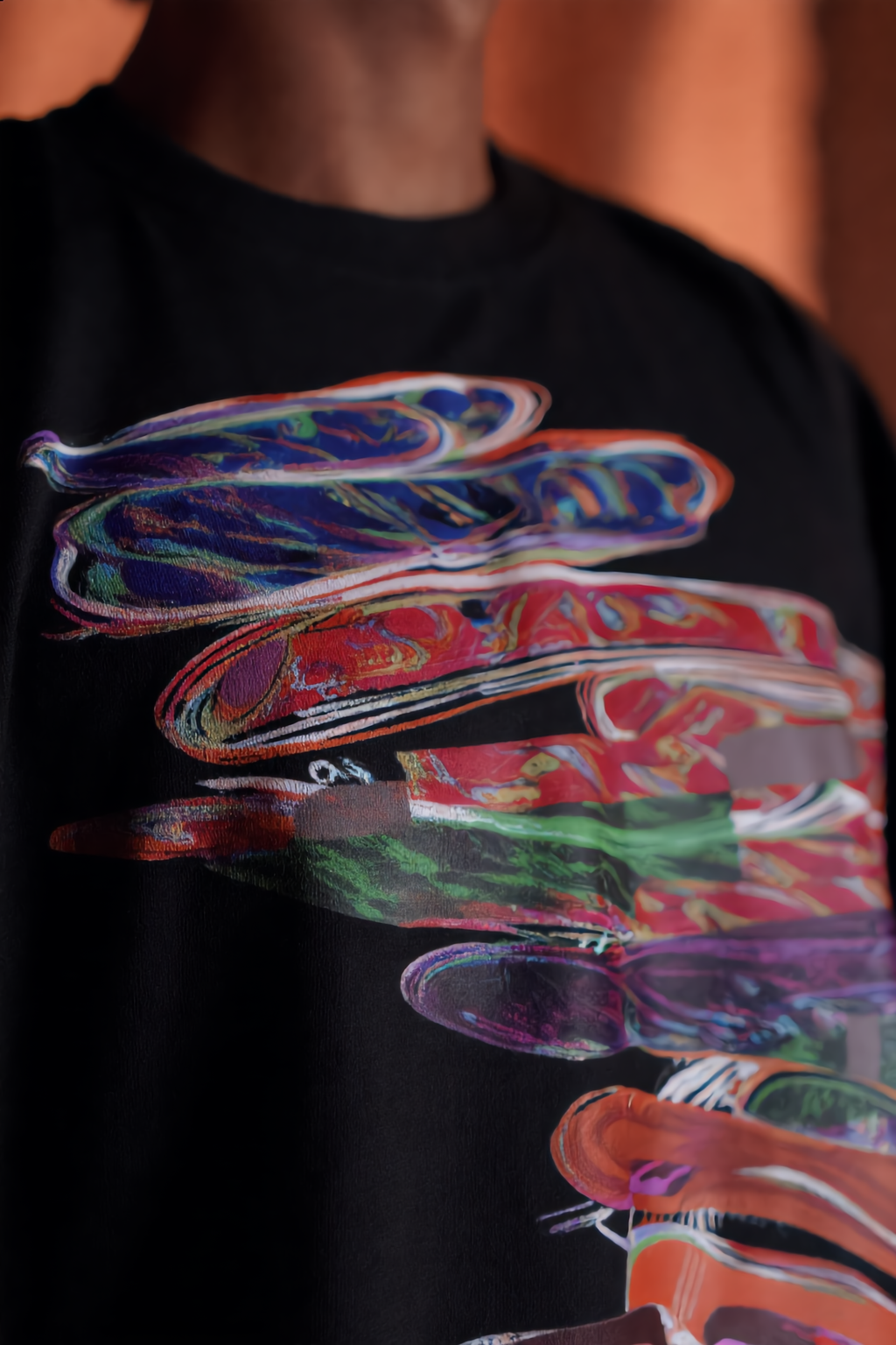 Too Many Tabs Open - Black Oversized Boxy Fit Unisex T-Shirt